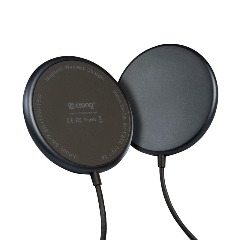 Crong MagSpot Wireless Charger – Aluminum MagSafe 15W Inductive Charger (Graphite) 4