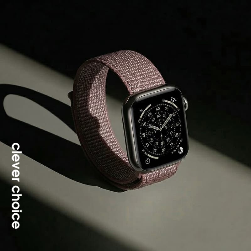 Crong Nylon - Sport Band for Apple Watch 38/40/41/42 mm (Smokey Mauve) 5