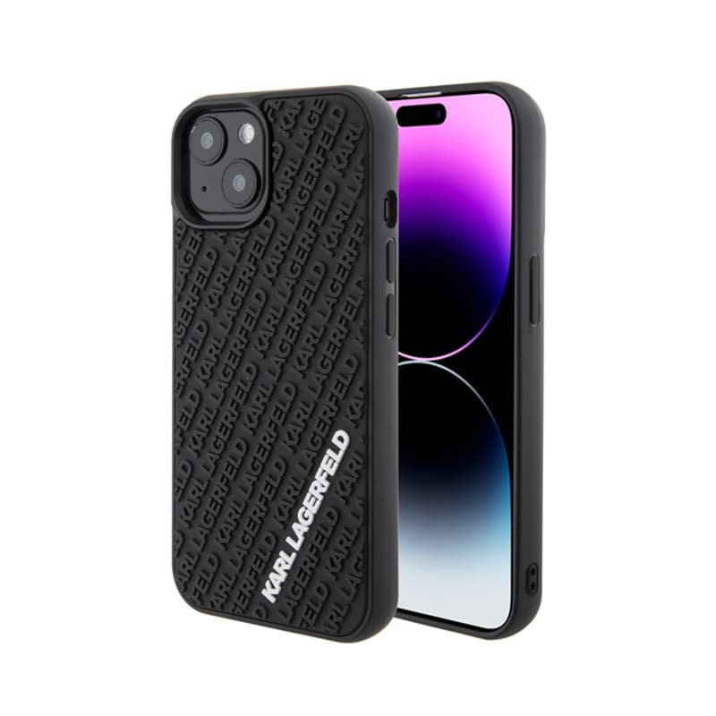 Karl Lagerfeld 3D Rubber Multi Logo - Case for iPhone 15 (black) 1