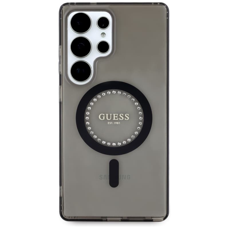 Guess Rhinestones Printed Classic Logo MagSafe - Case for Samsung Galaxy S25 Ultra (black) 3