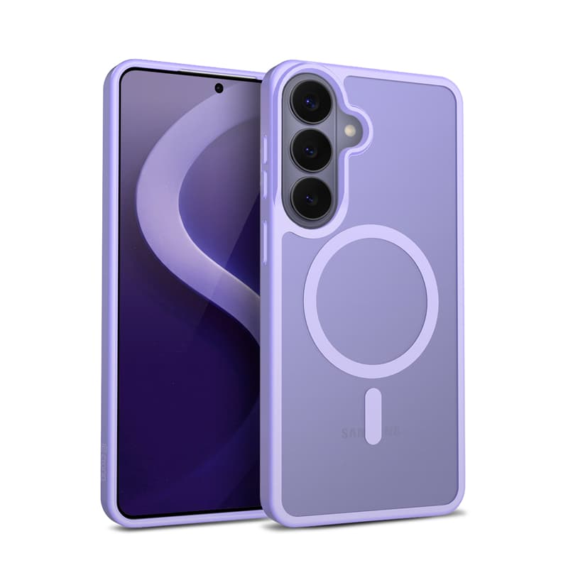 Crong Hybrid Matte Magnetic - MagSafe Case for Samsung Galaxy S26 (lavender) 1