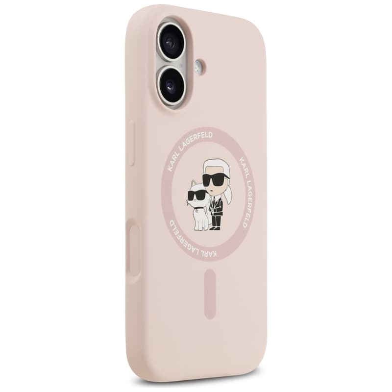 Karl Lagerfeld Silicone Karl & Choupette Ring MagSafe - Case iPhone 17 (pink) 4
