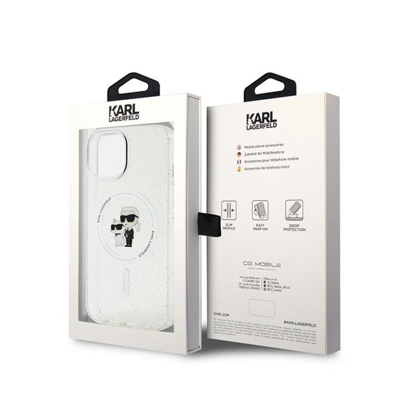 Karl Lagerfeld Karl & Choupette Glitter Magsafe - Case for iPhone 15 Plus (Transparent) 8