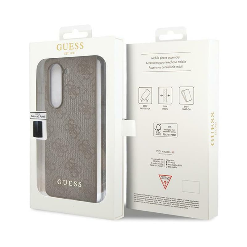Guess 4G Charms Collection - Case for Samsung Galaxy Z Fold 5 (brown) 7