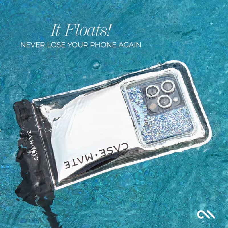 Case-Mate Waterproof Floating Pouch - Waterproof Smartphone Case (Silver Chrome) 3