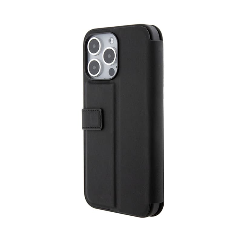 Mercedes Booktype Leather Wave Pattern - iPhone 15 Pro Case (black) 2