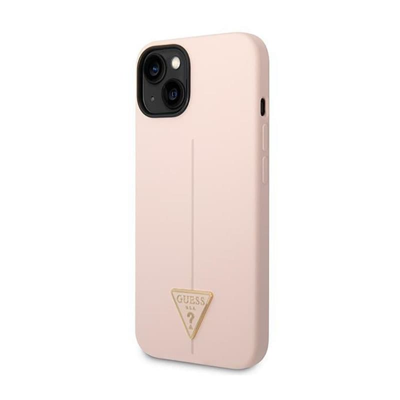 Guess Silicone Triangle Logo - Case for iPhone 14 Plus (Pink) 2