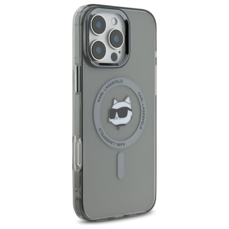 Karl Lagerfeld IML Metal Choupette Head MagSafe - Case for iPhone 16 Pro Max (black) 4