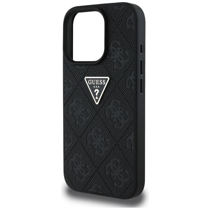 Guess Hot Stamp 4G Pattern Triangle Metal Logo - Case for iPhone 16 Pro (black) 6