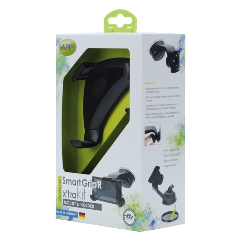 iGrip Universal Smart Grip'R x'tra Kit - Universal car holder for smartphones 56-81 mm width, 114-138 mm height 8