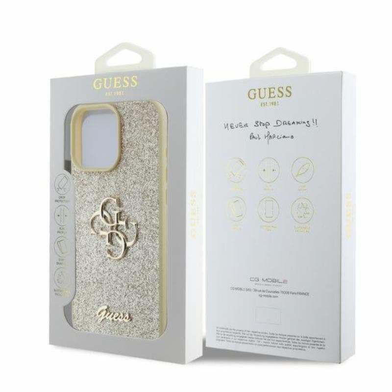 Guess Fixed Glitter Big 4G - Case iPhone 16 Pro Max (gold) 4