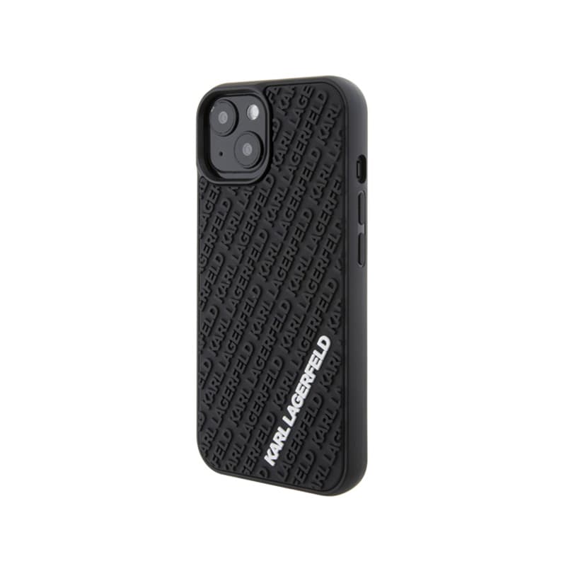 Karl Lagerfeld 3D Rubber Multi Logo - Case for iPhone 15 (black) 2