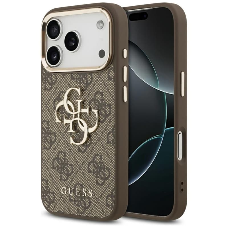 Guess 4G Big 4G Classic Logo - Case iPhone 17 Pro Max (Brown / Gold) 1