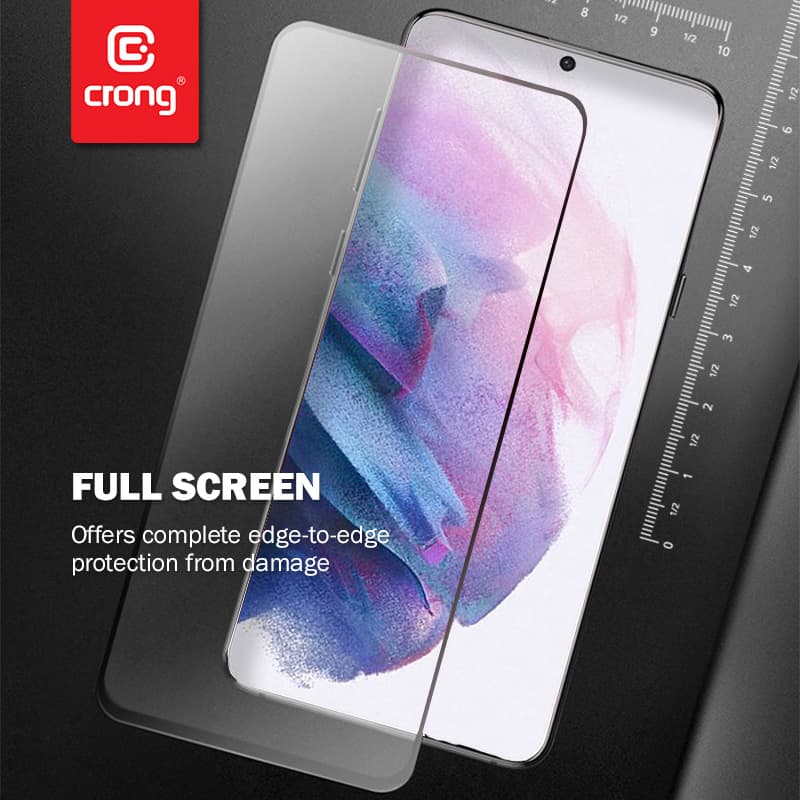 Crong 7D Nano Flexible Glass – Unbreakable 9H hybrid glass for the entire Samsung Galaxy S21+ screen 3