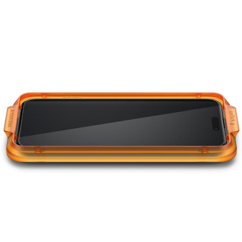 Spigen Alm Glass FC 2-Pack - Tempered glass for iPhone 15 Pro 2 pcs (Black frame) 3