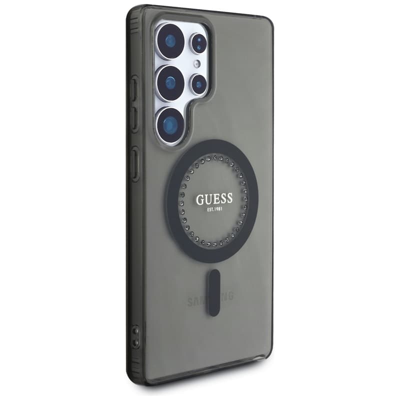 Guess Rhinestones Printed Classic Logo MagSafe - Case for Samsung Galaxy S25 Ultra (black) 4