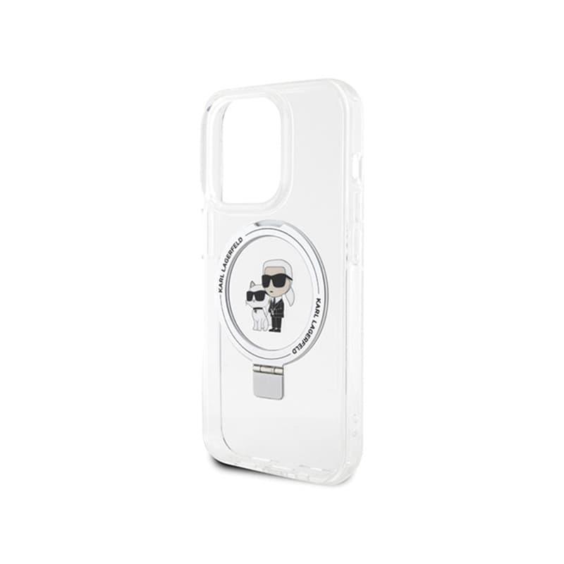 Karl Lagerfeld Ring Stand Karl & Choupette MagSafe - iPhone 14 Pro Case (white) 6