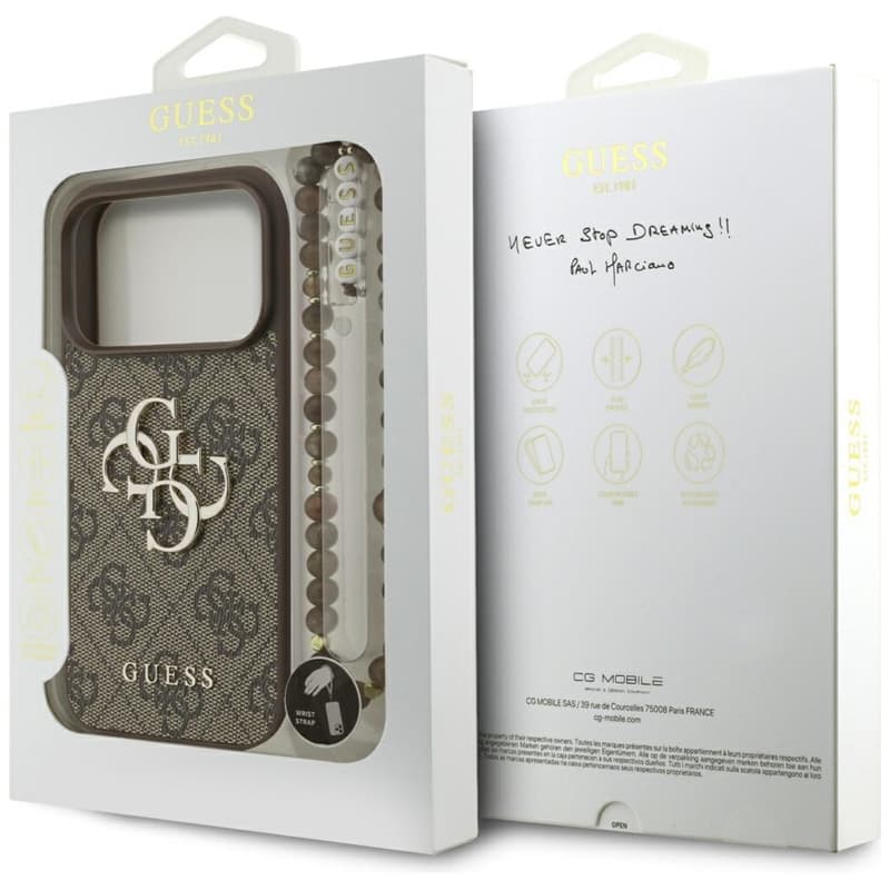 Guess 4G Strap 4G Classic Logo - Case iPhone 17 Pro (Brown) 8