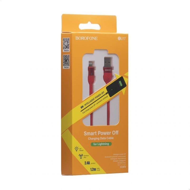 Borofone Starlight - 1.2 m USB to Lightning connection cable (red) 2