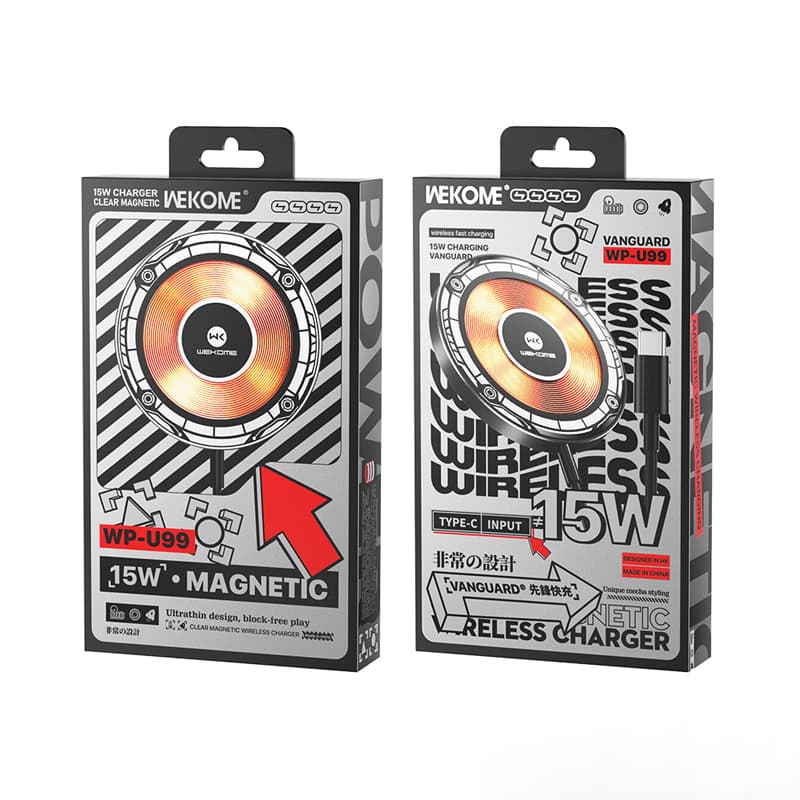 WEKOME WP-U99 Vanguard Series - MagSafe 15W inductive charger (Black) 3