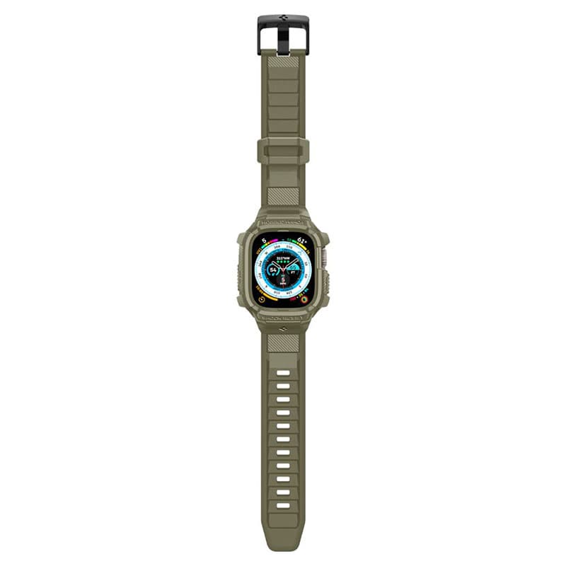 Spigen Rugged Armor Pro - Strap with case for Apple Watch Ultra 49 mm (Vintage Khaki) 4
