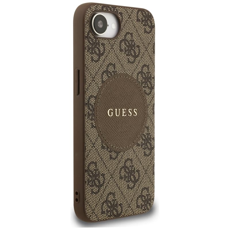 Guess 4G Circle Classic Logo MagSafe - Case for iPhone 16e (brown) 4
