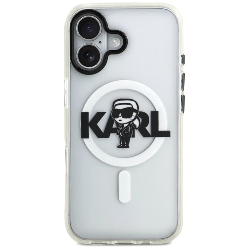 Karl Lagerfeld IML Karl Sketch Logo MagSafe - Case iPhone 17 (Clear) 3