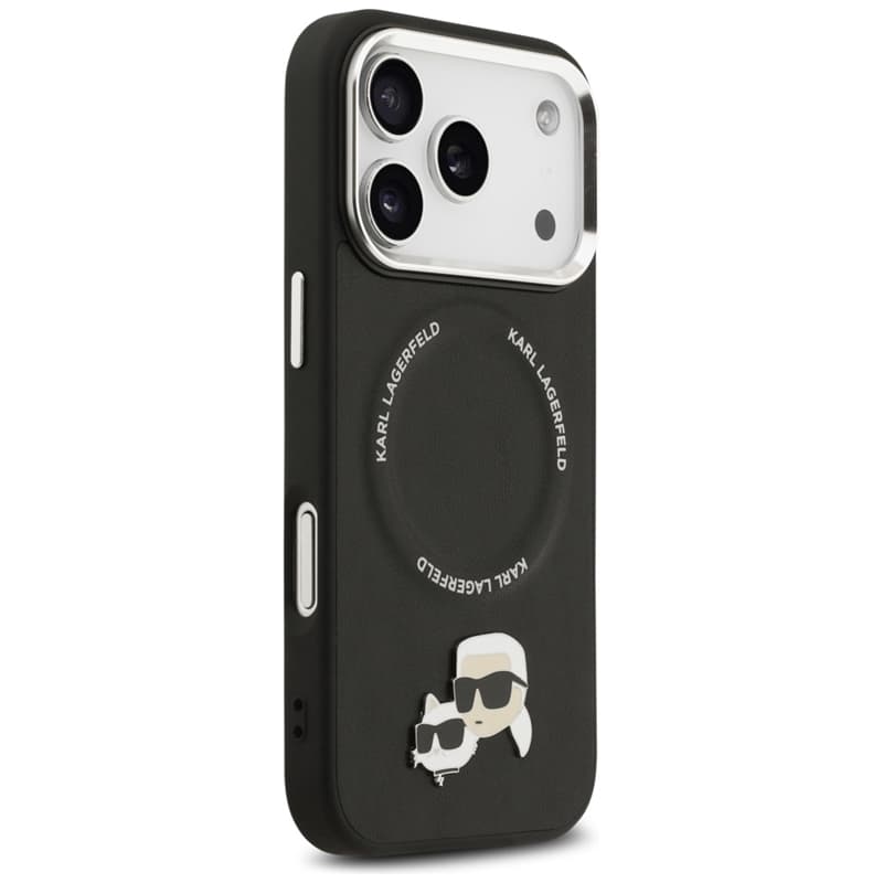 Karl Lagerfeld Karl & Choupette Pins MagSafe - Case for iPhone 17 Pro Max (black) 4