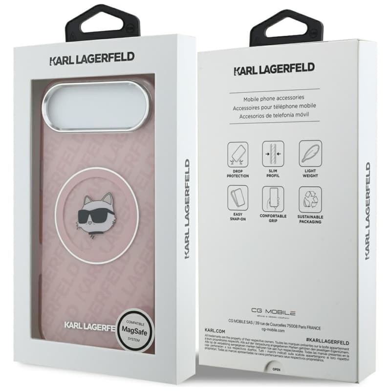 Karl Lagerfeld IML Choupette Head Logo MagSafe - Case iPhone Air (Pink) 8