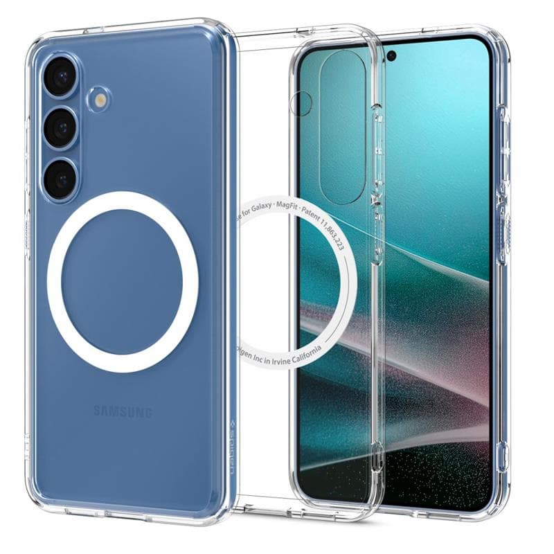 Spigen Ultra Hybrid Mag MagSafe - Case for Samsung Galaxy S25 (Clear / White) 2