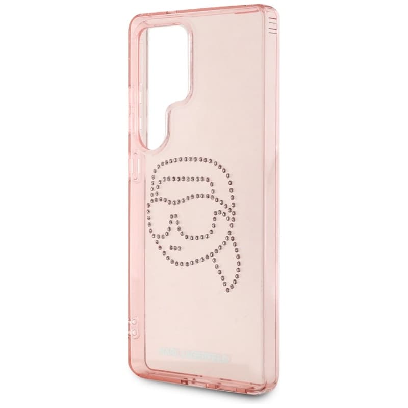 Karl Lagerfeld Rhinestones Karl Head Logo - Case for Samsung Galaxy S25 Ultra (Pink) 6