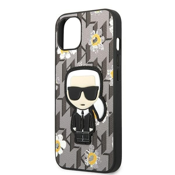 Karl Lagerfeld Iconic Karl Flower - Case for iPhone 13 Mini (Grey) 6