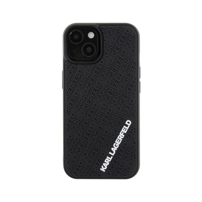 Karl Lagerfeld 3D Rubber Multi Logo - Case for iPhone 15 (black) 3
