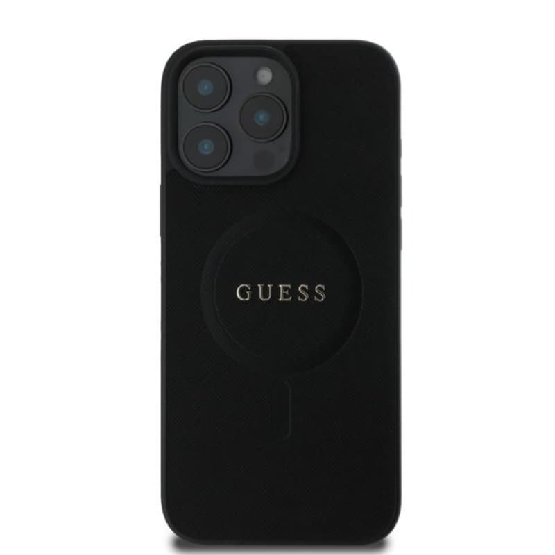 Guess Saffiano Classic Logo MagSafe - Case for iPhone 16 Pro (black) 3