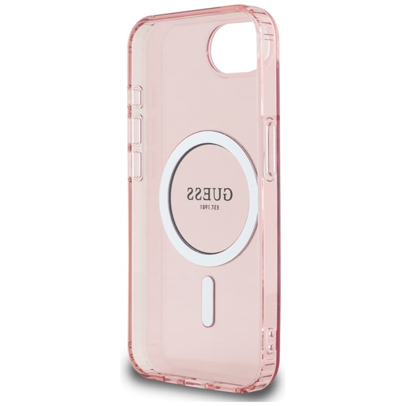 Guess IML Glitter Circle MagSafe - Case for iPhone 16e (pink) 7