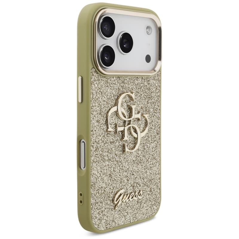Guess Fixed Glitter Big 4G Metal Frame - Case iPhone 17 Pro (gold) 4