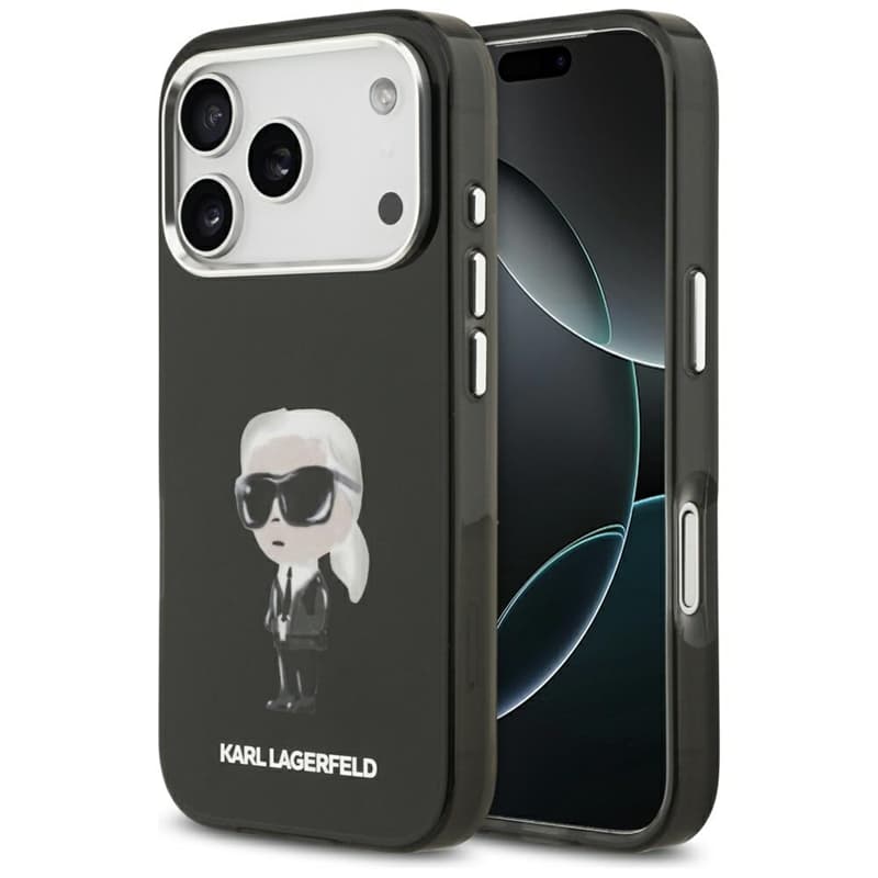 Karl Lagerfeld IML Aquarelle Karl & Logo MagSafe - Case iPhone 17 Pro (Black) 1