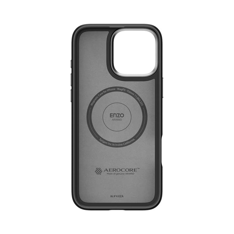 Spigen Enzo Aramid Mag MagSafe - Case iPhone 16 Pro Max (Black / Silver) 4