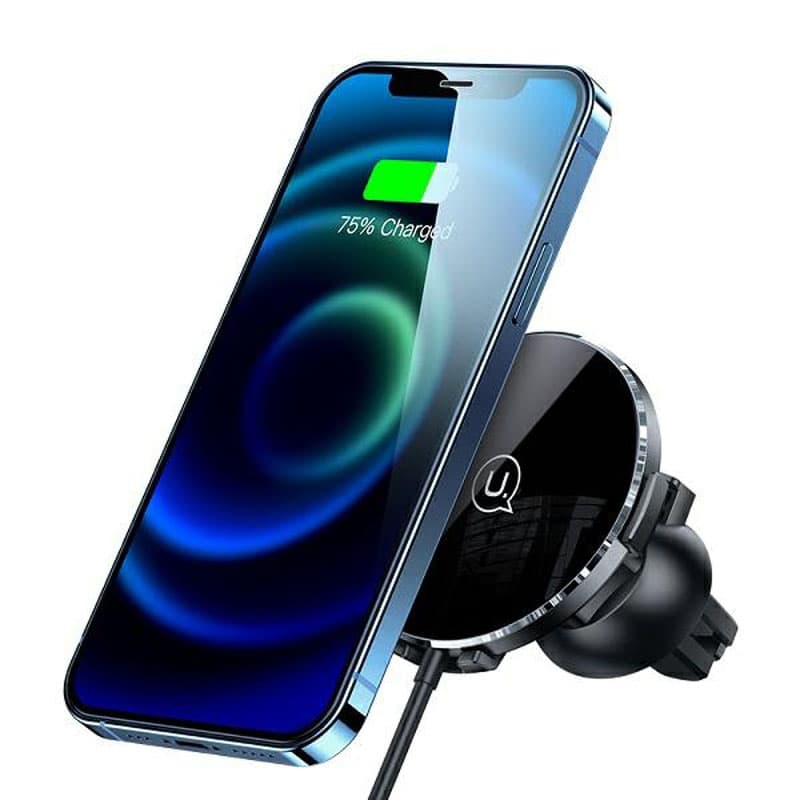 USAMS US-CD164 - Car holder with 15W inductive charger (Black) 2
