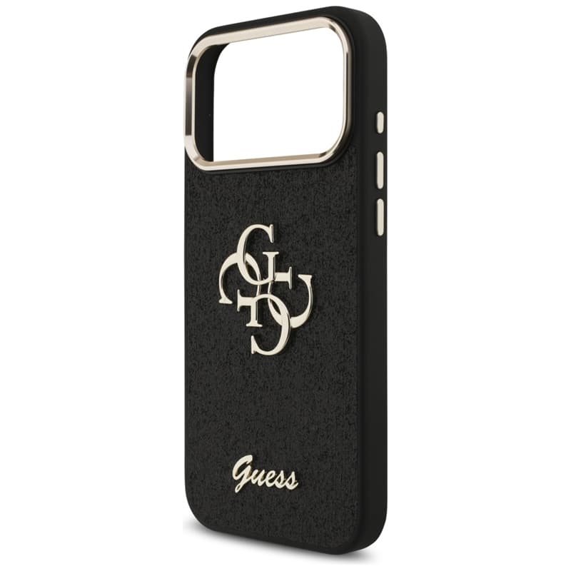 Guess Fixed Glitter Big 4G Metal Frame - Case iPhone 17 Pro Max (black) 6