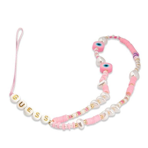 Guess Phone Strap Beads Shell Pink 1