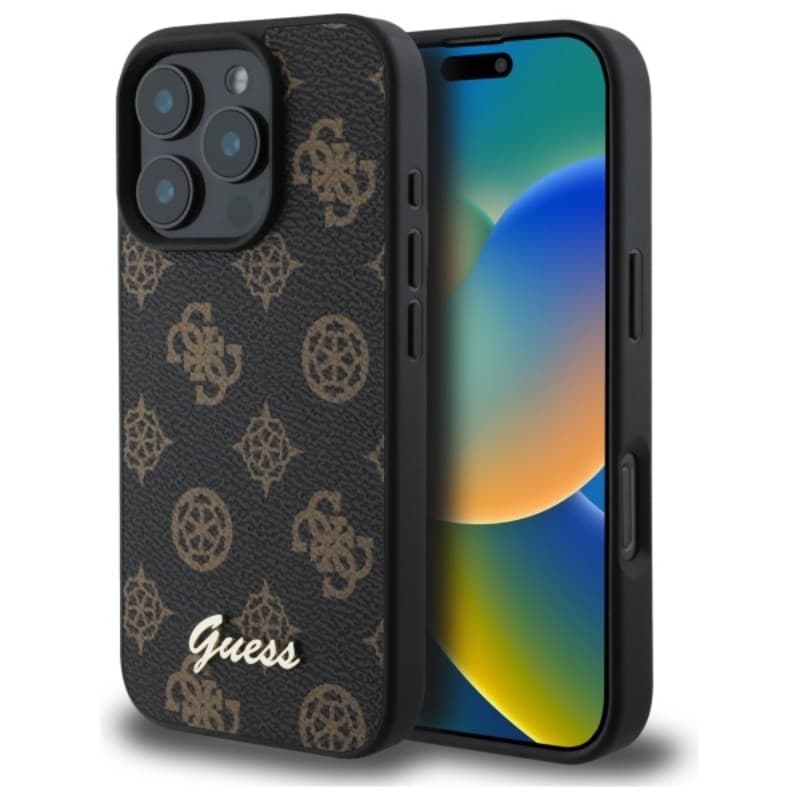 Guess Peony Script MagSafe - Case for iPhone 16 Pro Max (black)