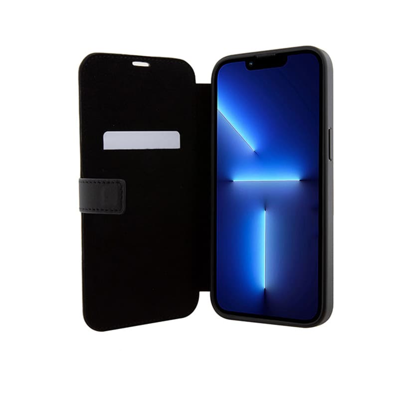 Mercedes Booktype Leather Wave Pattern - iPhone 15 Pro Case (black) 4