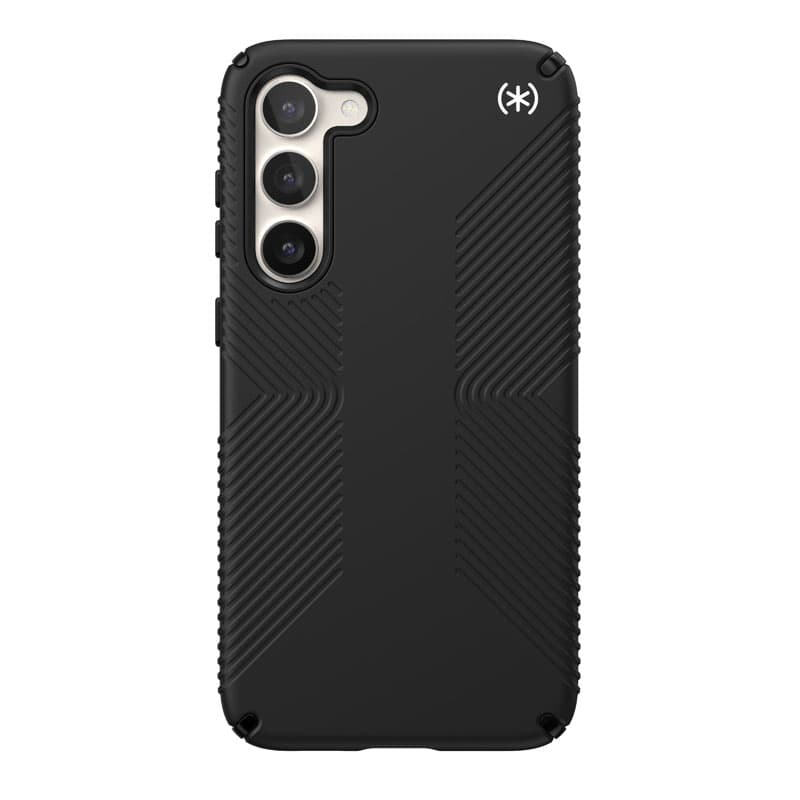 Speck Presidio2 Grip - Anti-slip case for Samsung Galaxy S23+ (Black/Black/White) 7