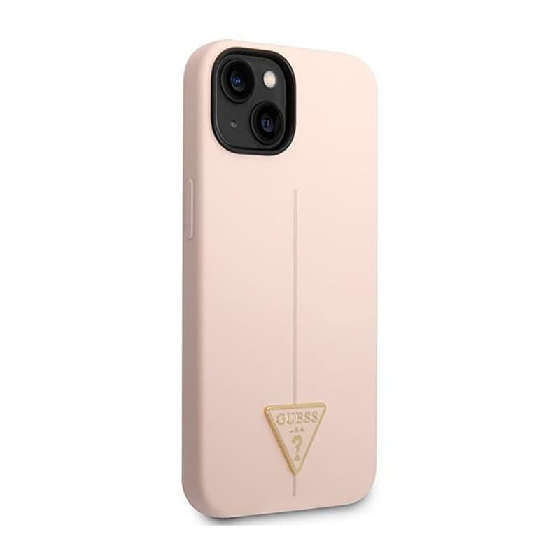 Guess Silicone Triangle Logo - Case for iPhone 14 Plus (Pink) 4
