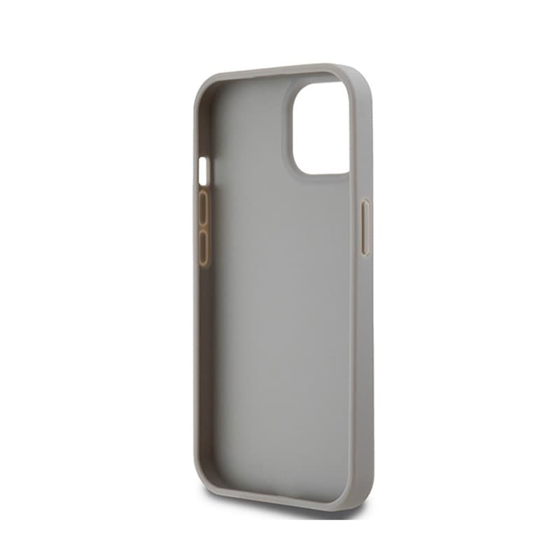 DKNY Leather Mono Stripe & Metal Logo - iPhone 15 Plus / 14 Plus Case (beige) 7