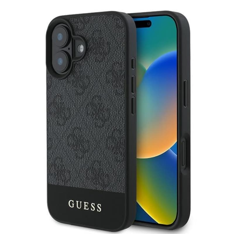 Guess 4G Bottom Stripe - Case for iPhone 16 (gray)