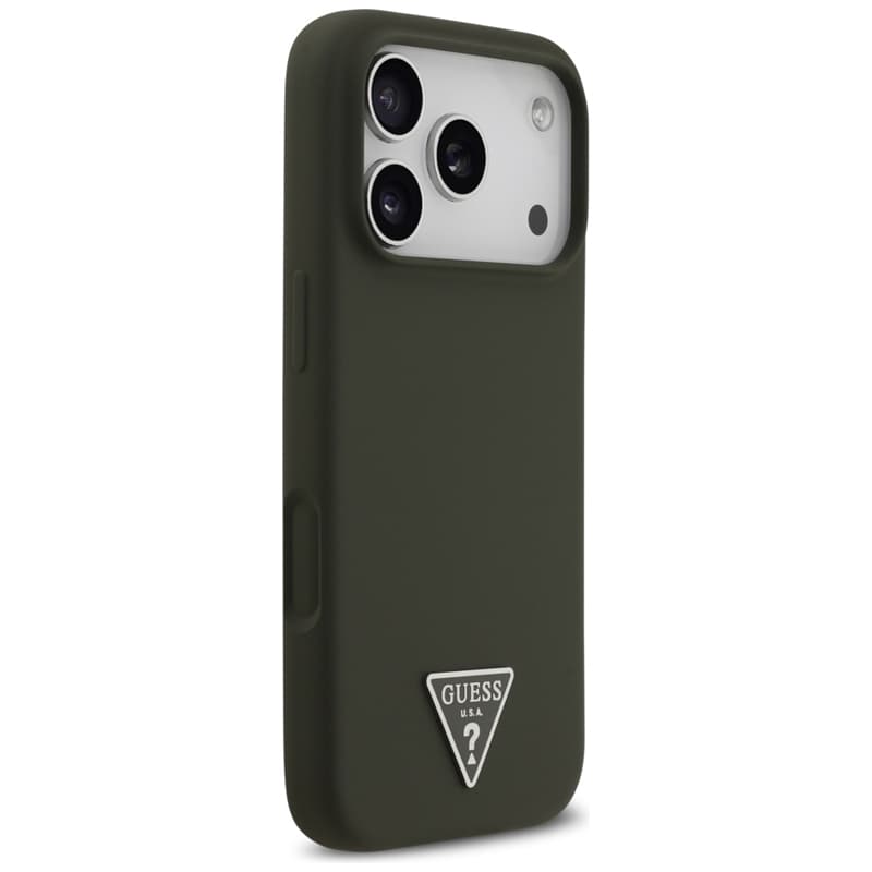 Guess Silicone Triangle Logo MagSafe - Case iPhone 17 Pro (khaki) 4