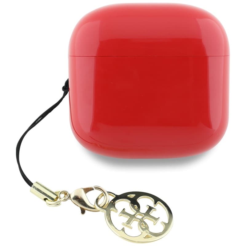Guess Glossy Effect Printed Classic Logo & Charm - TWS Bluetooth Earphones + Charging Case (Red) 4