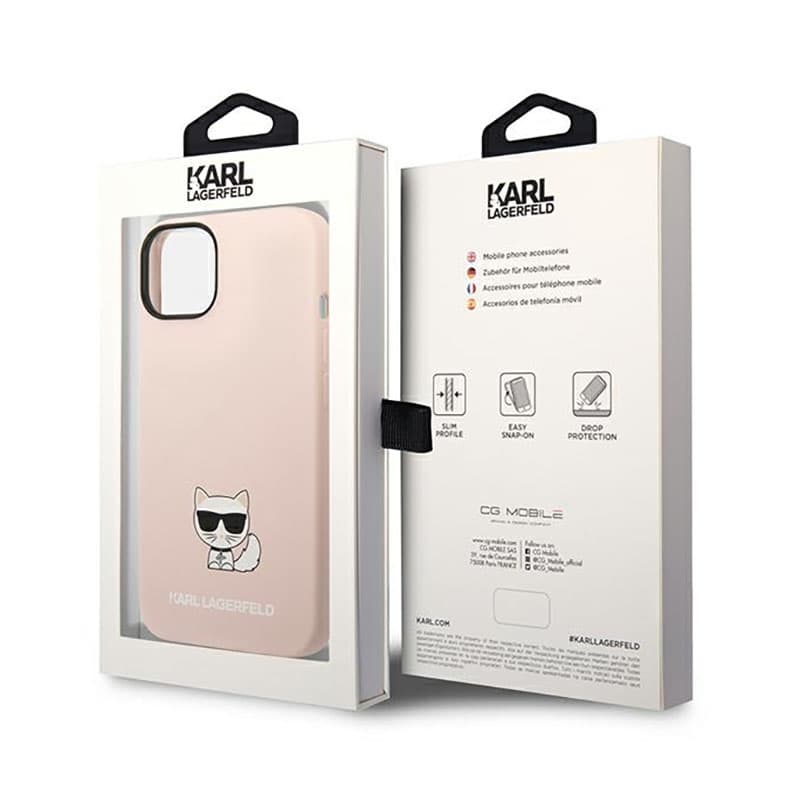Karl Lagerfeld Choupette Body - Case for iPhone 14 Plus (Light Pink) 8